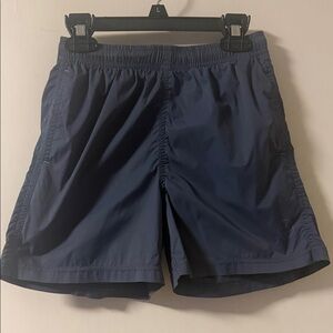 Properly Tied Steel Blue Shorts with Zipper Pocket, Boys Medium, tiny hole